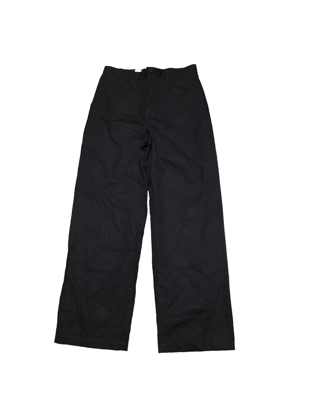 Filippa K Mens High Rise Flat Front Wide Leg Dress Pants Black Size 48EU   30x31